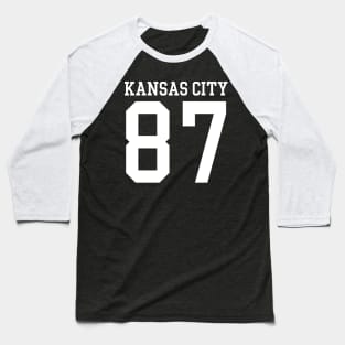 Travis Kelce Jersey - 87 (Back Print) Baseball T-Shirt